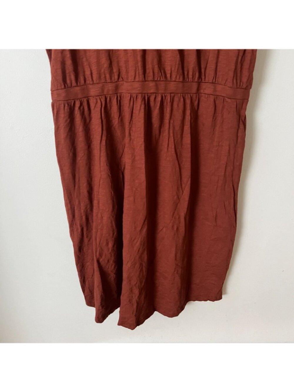 Pact Relaxed Slub Weekend T-Shirt Dress Mahogany Brown Women's Size Large - Picture 8 of 9